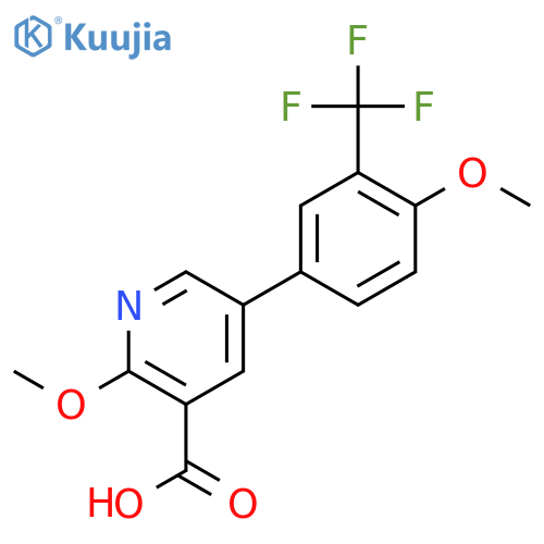 5-(4-Methoxy-3-trifluoromethylphenyl)-2-methoxynicotinic acid structure