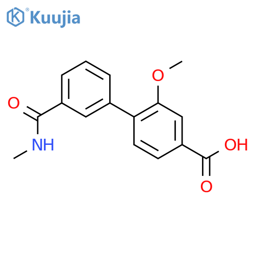 3-Methoxy-4-[3-(N-methylaminocarbonyl)phenyl]benzoic acid structure
