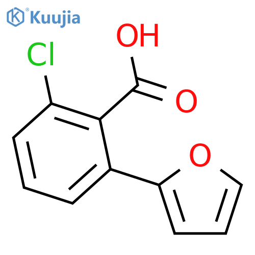 2-Chloro-6-(furan-2-yl)benzoic acid structure
