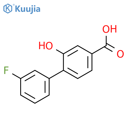4-(3-Fluorophenyl)-3-hydroxybenzoic acid structure