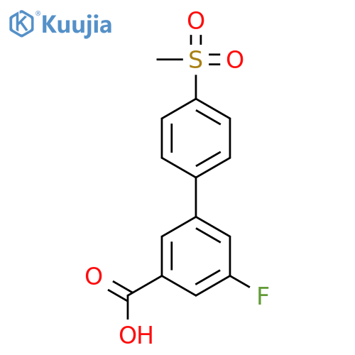 5-Fluoro-3-(4-methylsulfonylphenyl)benzoic acid structure