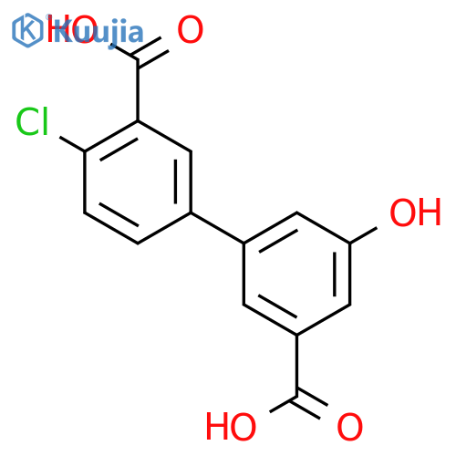 3-(3-Carboxy-4-chlorophenyl)-5-hydroxybenzoic acid structure
