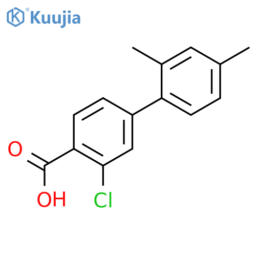 2-Chloro-4-(2,4-dimethylphenyl)benzoic acid structure