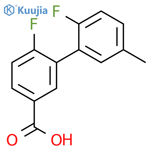 4-Fluoro-3-(2-fluoro-5-methylphenyl)benzoic acid structure