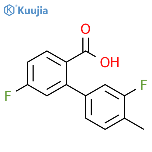 [1,1'-Biphenyl]-2-carboxylic acid, 3',5-difluoro-4'-methyl- structure