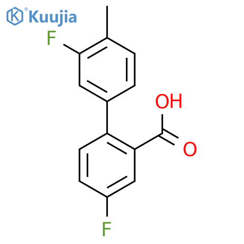 5-Fluoro-2-(3-fluoro-4-methylphenyl)benzoic acid structure