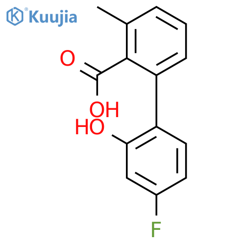 2-(4-Fluoro-2-hydroxyphenyl)-6-methylbenzoic acid structure