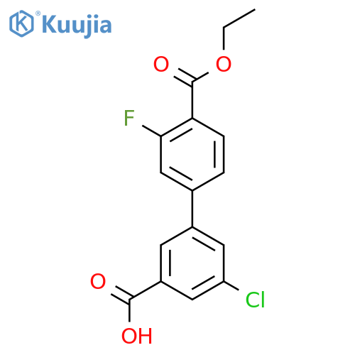 5-Chloro-3-[4-(ethoxycarbonyl)-3-fluorophenyl]benzoic acid structure
