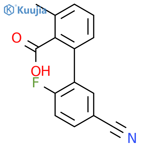 2-(5-cyano-2-fluorophenyl)-6-methylbenzoic Acid structure