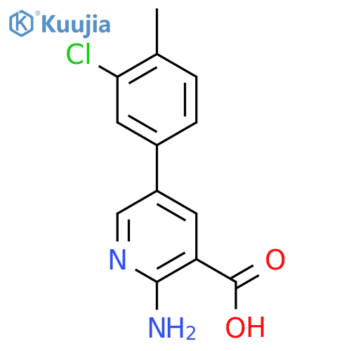 2-Amino-5-(3-chloro-4-methylphenyl)pyridine-3-carboxylic acid structure