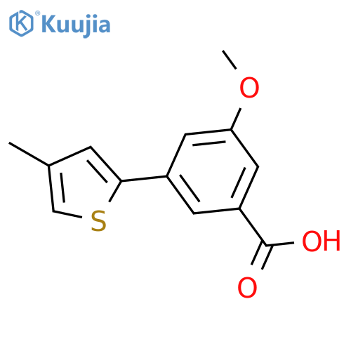 3-methoxy-5-(4-methyl-2-thienyl)benzoic Acid structure