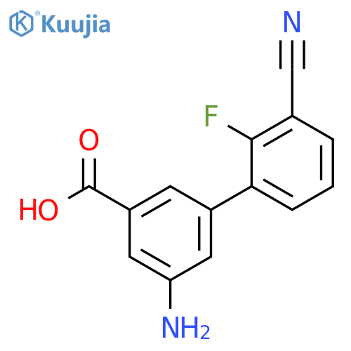 3-Amino-5-(3-cyano-2-fluorophenyl)benzoic acid structure