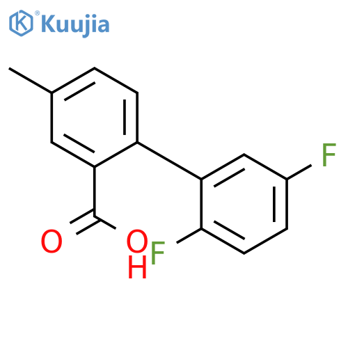 2-(2,5-Difluorophenyl)-5-methylbenzoic acid structure