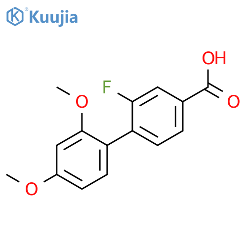 4-(2,4-Dimethoxyphenyl)-3-fluorobenzoic acid structure