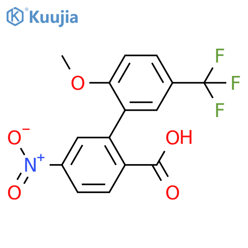 2-(2-Methoxy-5-trifluoromethylphenyl)-4-nitrobenzoic acid structure