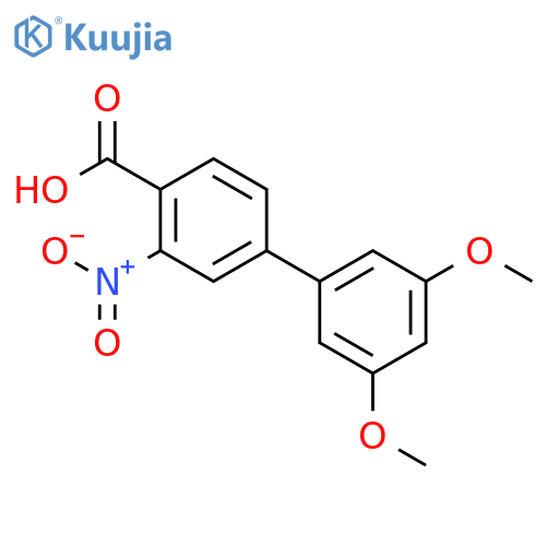 4-(3,5-Dimethoxyphenyl)-2-nitrobenzoic acid structure