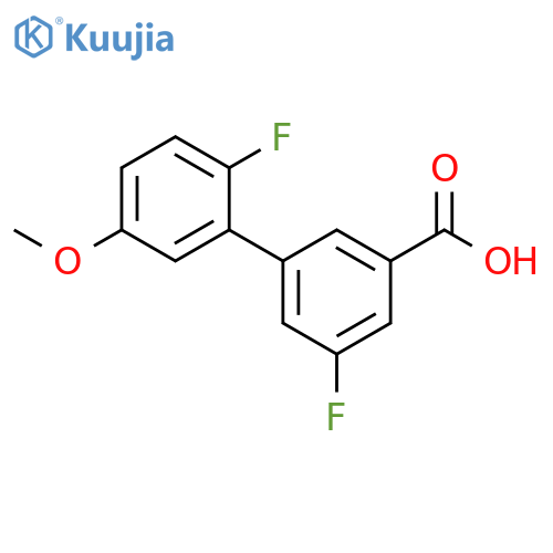 [1,1'-Biphenyl]-3-carboxylic acid, 2',5-difluoro-5'-methoxy- structure
