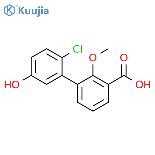 [1,1'-Biphenyl]-3-carboxylic acid, 2'-chloro-5'-hydroxy-2-methoxy- structure