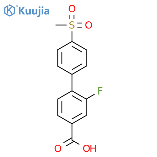 3-Fluoro-4-(4-methylsulfonylphenyl)benzoic acid structure