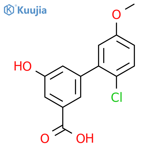 3-(2-Chloro-5-methoxyphenyl)-5-hydroxybenzoic acid structure