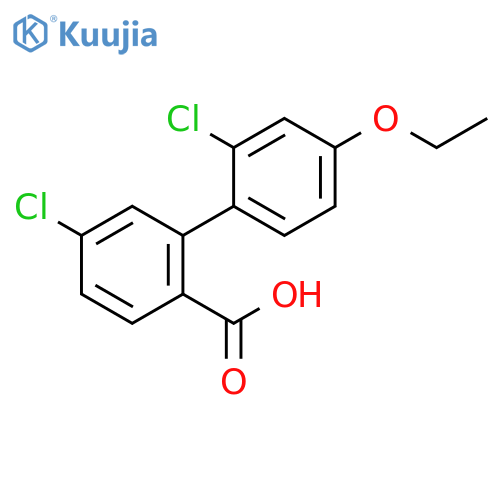 4-Chloro-2-(2-chloro-4-ethoxyphenyl)benzoic acid structure