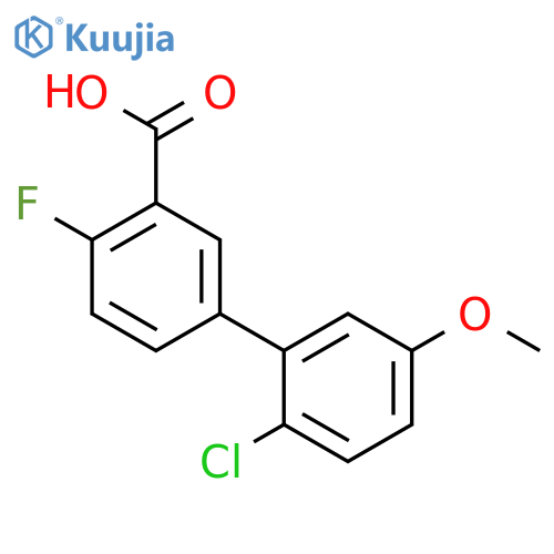 5-(2-Chloro-5-methoxyphenyl)-2-fluorobenzoic acid structure