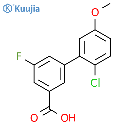 3-(2-Chloro-5-methoxyphenyl)-5-fluorobenzoic acid structure