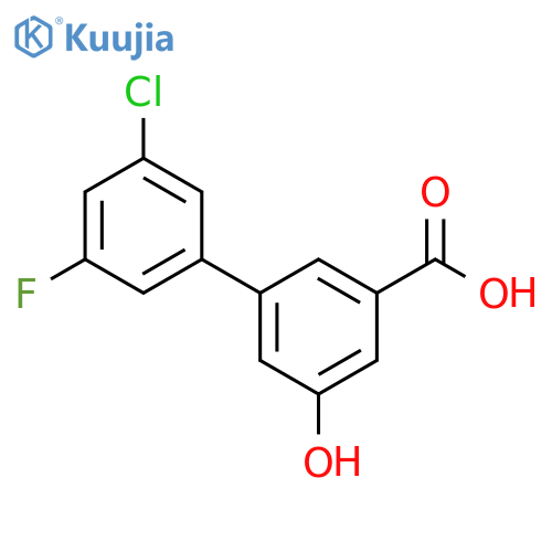 [1,1'-Biphenyl]-3-carboxylic acid, 3'-chloro-5'-fluoro-5-hydroxy- structure