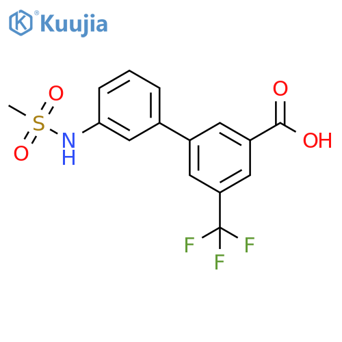 [1,1'-Biphenyl]-3-carboxylic acid, 3'-[(methylsulfonyl)amino]-5-(trifluoromethyl)- structure