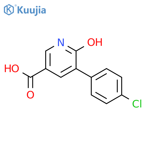 5-(4-Chlorophenyl)-6-hydroxynicotinic acid structure