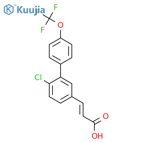 6-Chloro-4'-(trifluoromethoxy)biphenyl-3-acrylic acid structure
