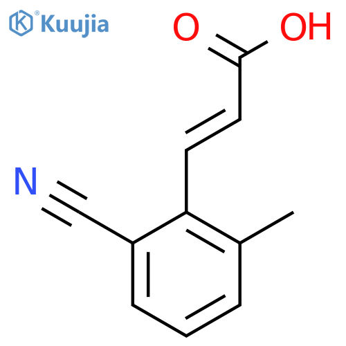 2-Cyano-6-methylcinnamic acid structure