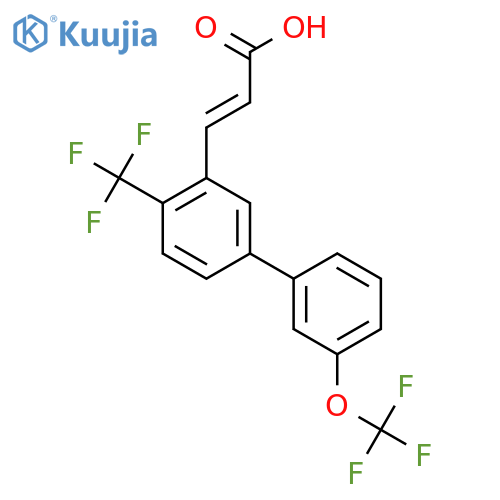 3'-(Trifluoromethoxy)-4-(trifluoromethyl)biphenyl-3-acrylic acid structure