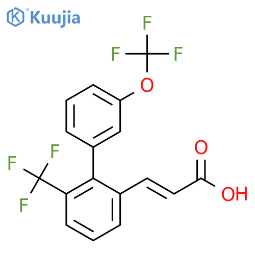 3'-(Trifluoromethoxy)-6-(trifluoromethyl)biphenyl-2-acrylic acid structure