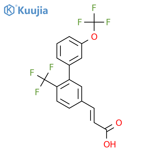 3'-(Trifluoromethoxy)-6-(trifluoromethyl)biphenyl-3-acrylic acid structure