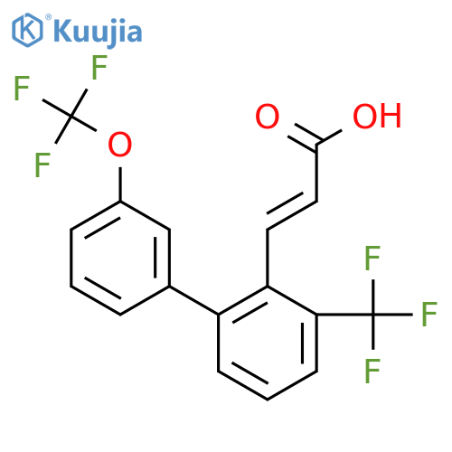 3'-(Trifluoromethoxy)-3-(trifluoromethyl)biphenyl-2-acrylic acid structure