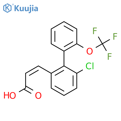 6-Chloro-2'-(trifluoromethoxy)biphenyl-2-acrylic acid structure