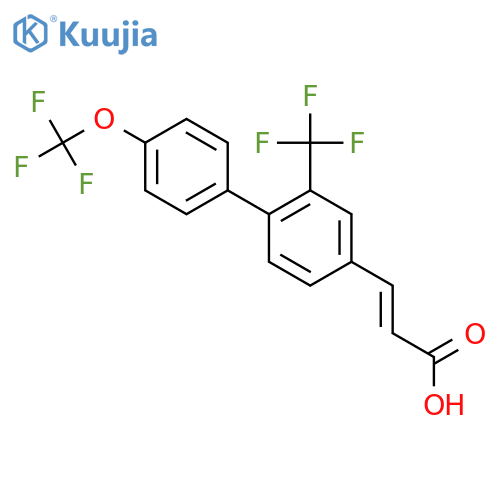4'-(Trifluoromethoxy)-2-(trifluoromethyl)biphenyl-4-acrylic acid structure