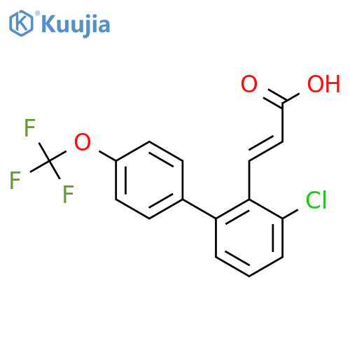 3-Chloro-4'-(trifluoromethoxy)biphenyl-2-acrylic acid structure