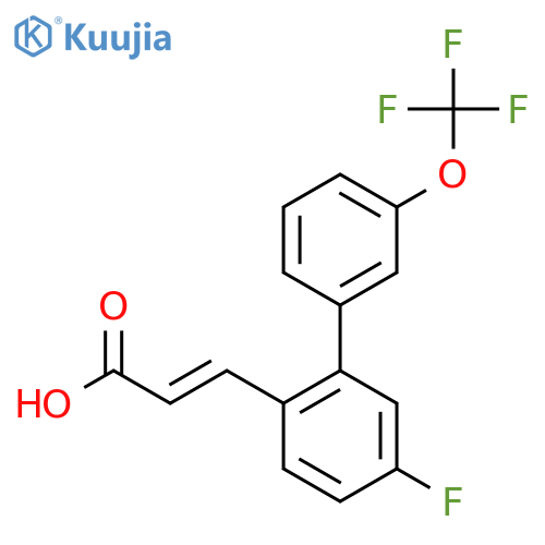5-Fluoro-3'-(trifluoromethoxy)biphenyl-2-acrylic acid structure