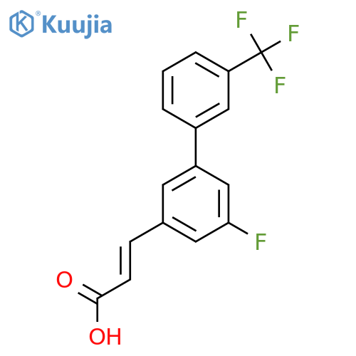 3-(5-Fluoro-3'-(trifluoromethyl)biphenyl-3-yl)-acrylic acid structure