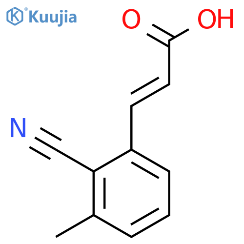 2-Cyano-3-methylcinnamic acid structure