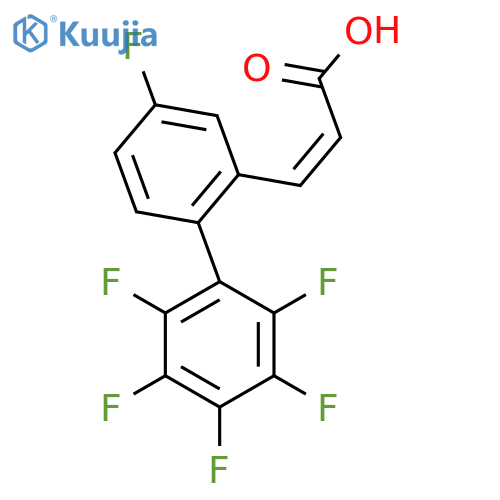 4,2',3',4',5',6'-Hexafluorobiphenyl-2-acrylic acid structure