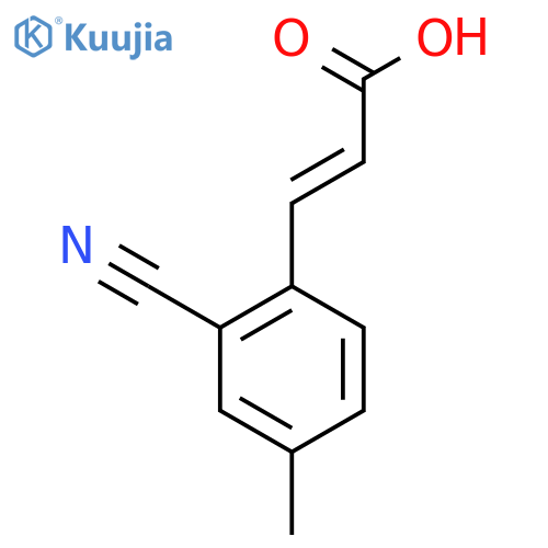 2-Cyano-4-methylcinnamic acid structure