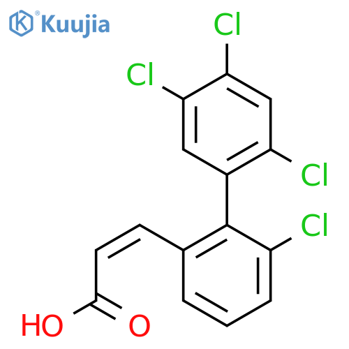 6,2',4',5'-Tetrachlorobiphenyl-2-acrylic acid structure