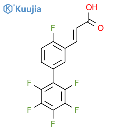 4,2',3',4',5',6'-Hexafluorobiphenyl-3-acrylic acid structure
