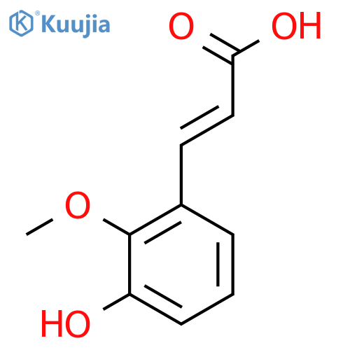 2-Methoxy-3-hydroxy-trans-cinnamic acid structure