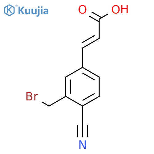 3-(Bromomethyl)-4-cyanocinnamic acid structure