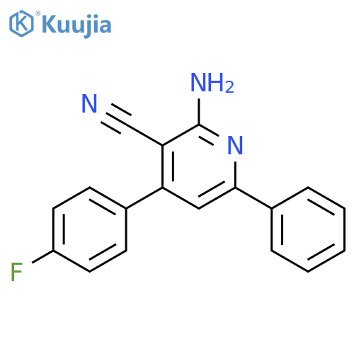 2-AMINO-4-(4-FLUOROPHENYL)-6-PHENYLNICOTINONITRILE structure