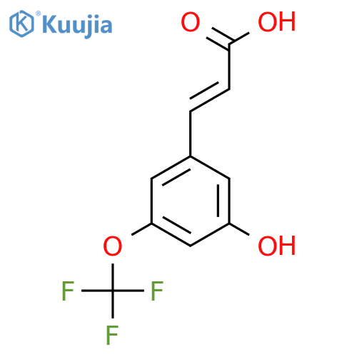 3-Hydroxy-5-(trifluoromethoxy)cinnamic acid structure